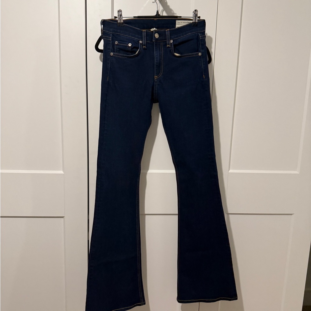 rag & bone Dark Indigo Flare Jeans